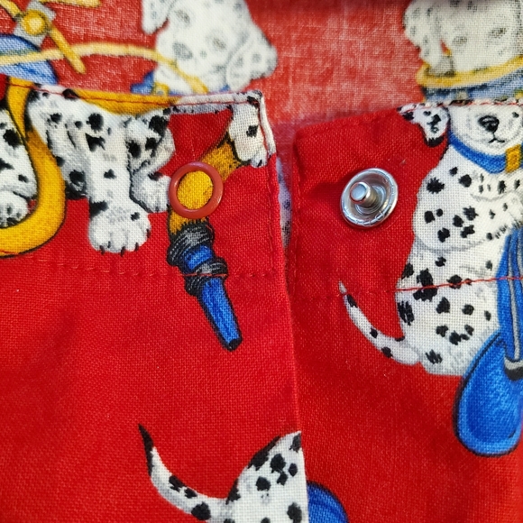 Cherokee Inspired Comfort Fire Dept Dalmation Dog Scrub Top - Picture 12 of 14